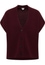 Knitted waistcoat in burgundy plain